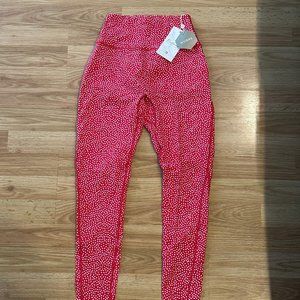 BuffBunny Legacy Leggings Salsa Red Bossy Print Small